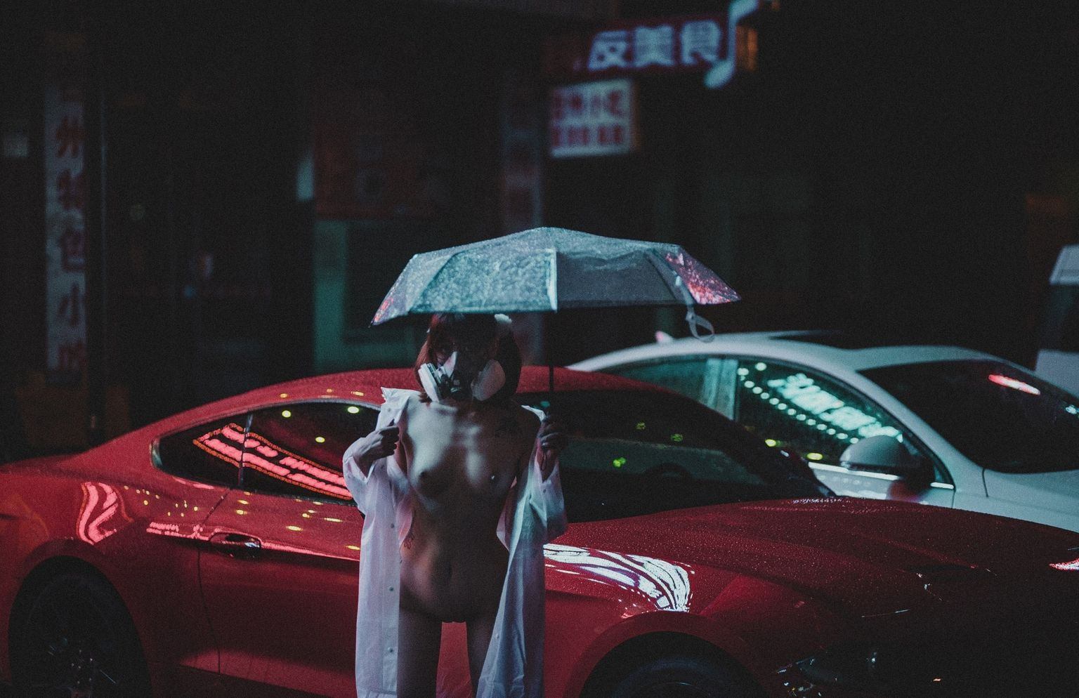 柚木写真-雨夜的裸女